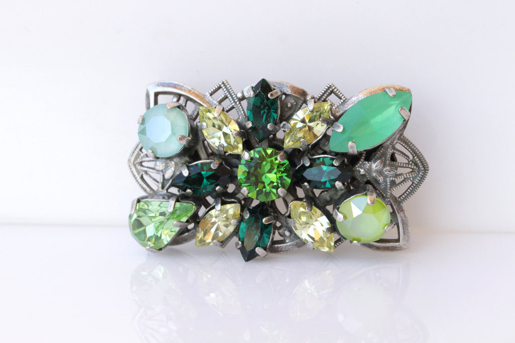 Rebekajewelry Emerald Vintage Brooch